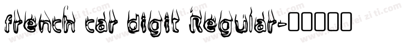 french car digit Regular字体转换